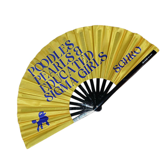 Poodles Pearls & Educated Sigma Girls Clack Fan