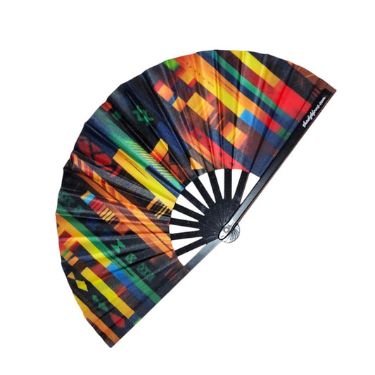 African Print Clack Fan