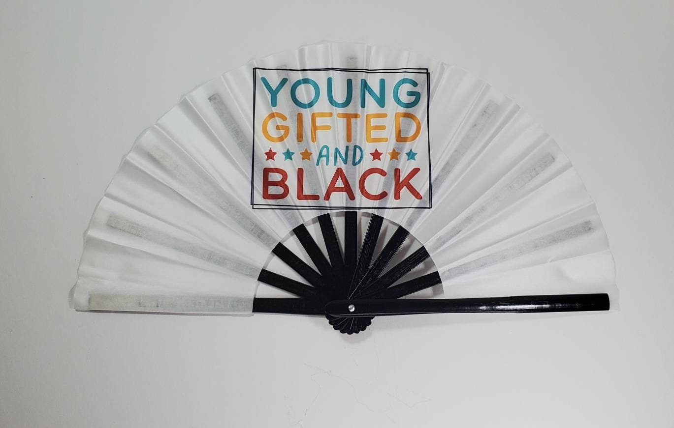 Young, Gifted And Black Statement Hand Fan - Shadybfans