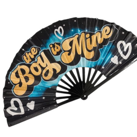 The Boy Is Mine Tour Clack Fan by Shady B Fans – 25-inch satin and bamboo hand fan inspired by Brandy and Monica’s iconic hit