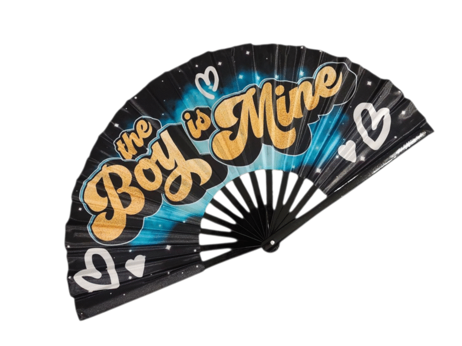 The Boy Is Mine Tour Clack Fan by Shady B Fans – 25-inch satin and bamboo hand fan inspired by Brandy and Monica’s iconic hit