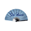Zeta Amicae Clack Fan by Shady B Fans – royal blue and white satin fan celebrating friendship and Zeta pride