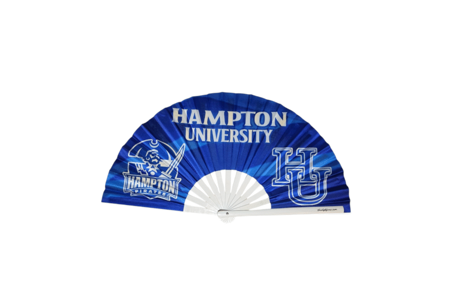 Pirate spirit Hampton University fan for HBCU pride, bold clack fan perfect for Homecoming, step shows, and alumni events